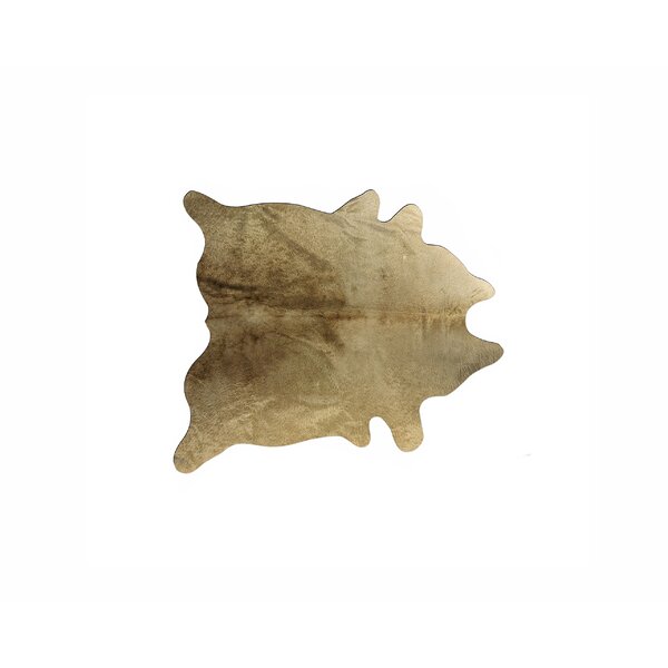 Everly Quinn Southwick Handmade Cowhide Gold Rug Wayfair